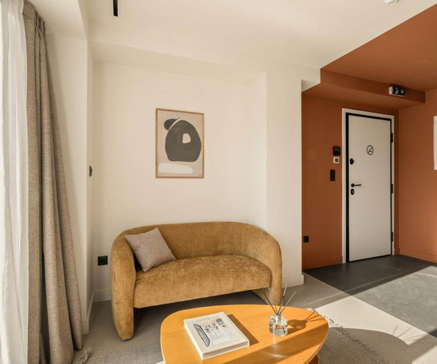 Entryway with cozy seating nook
