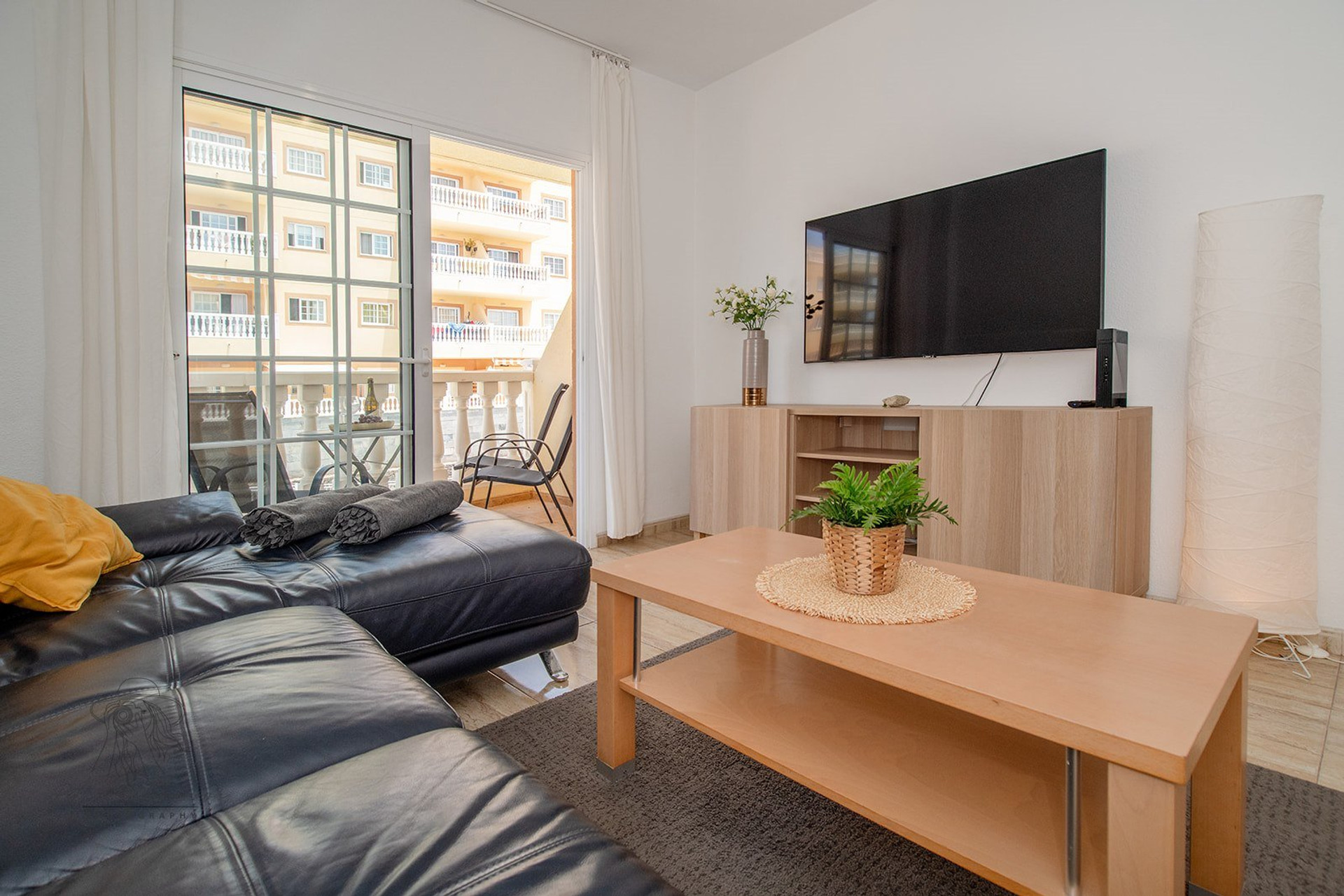 Living room with TV and sofa