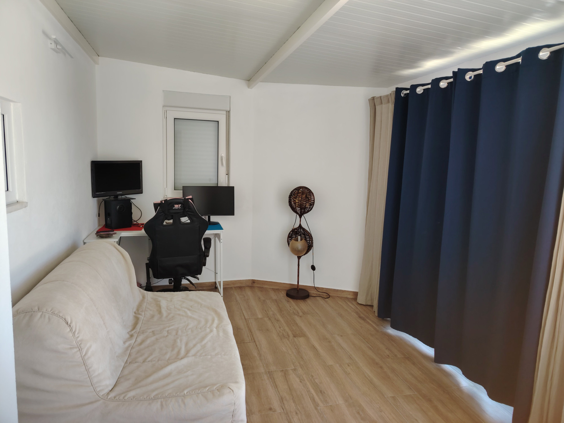 Sofa bed and desk room