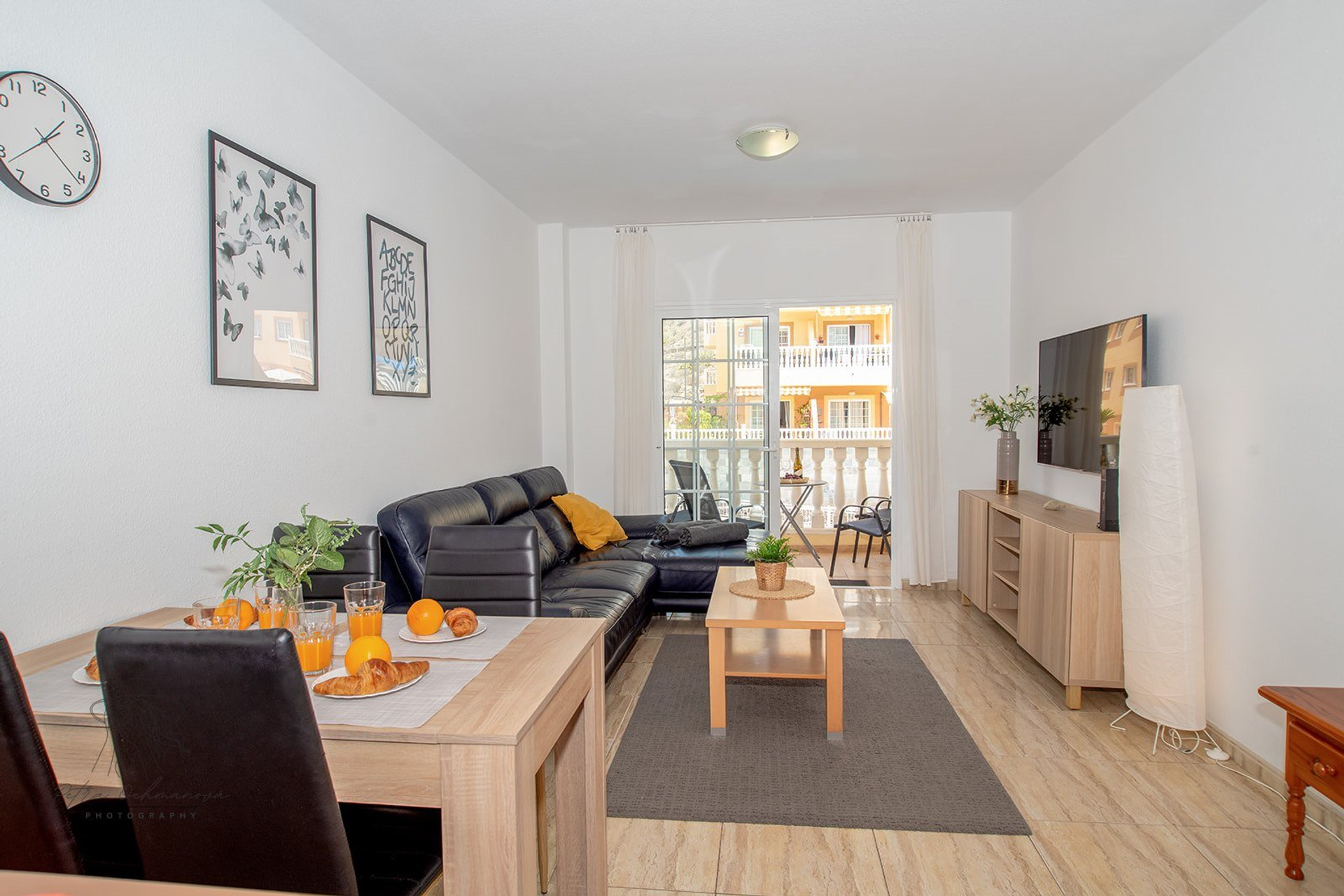 Spacious open-plan living area