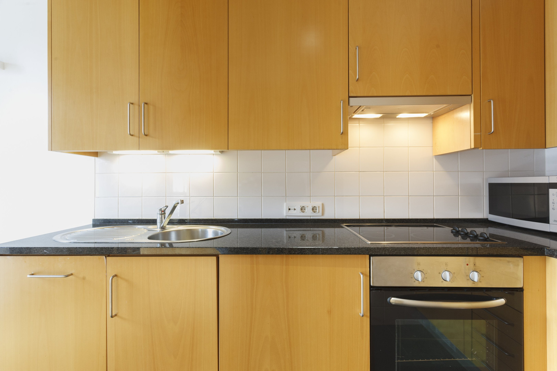 Kitchen counter with stove