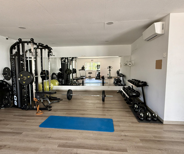 Well-equipped communal gym