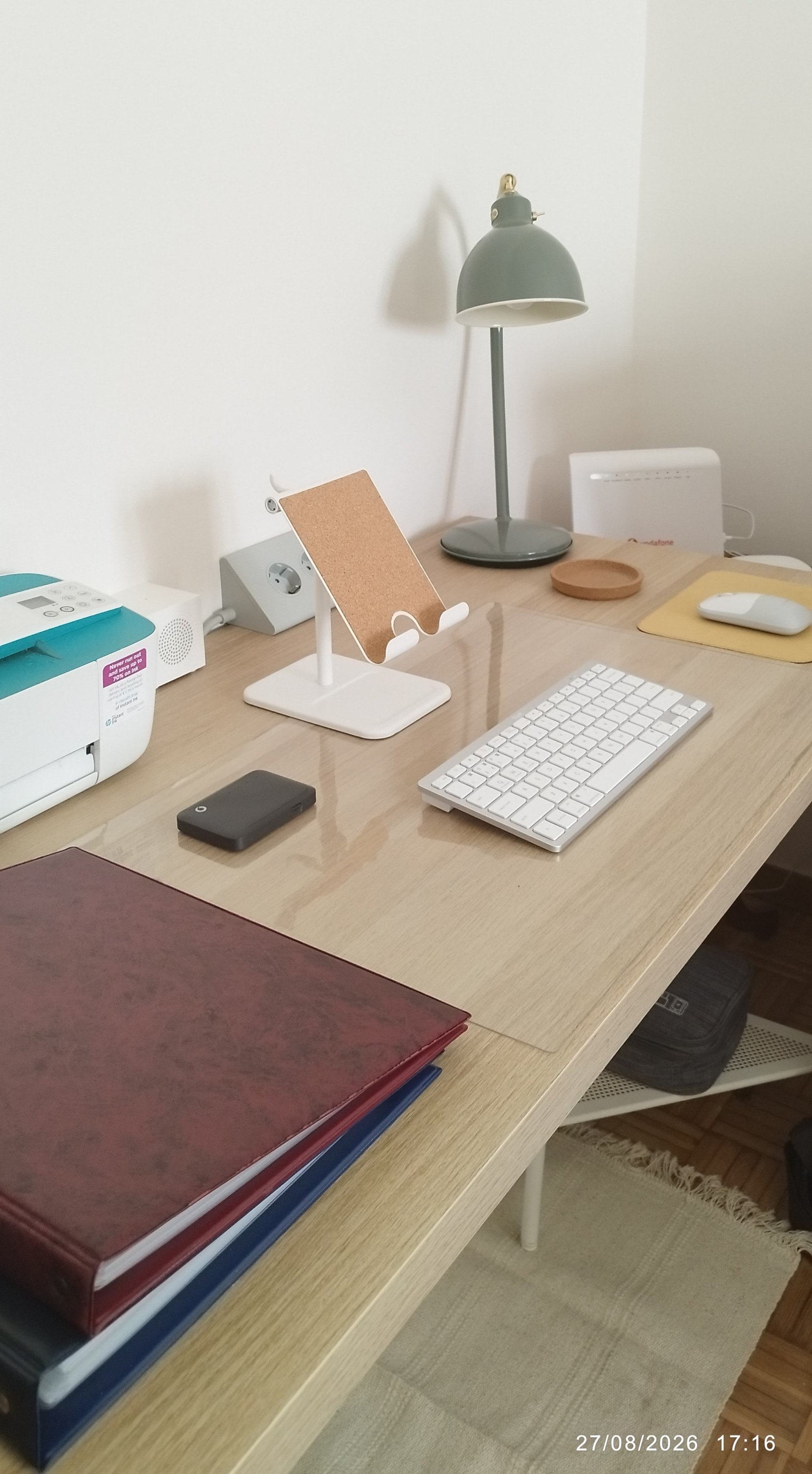 Home office desk setup