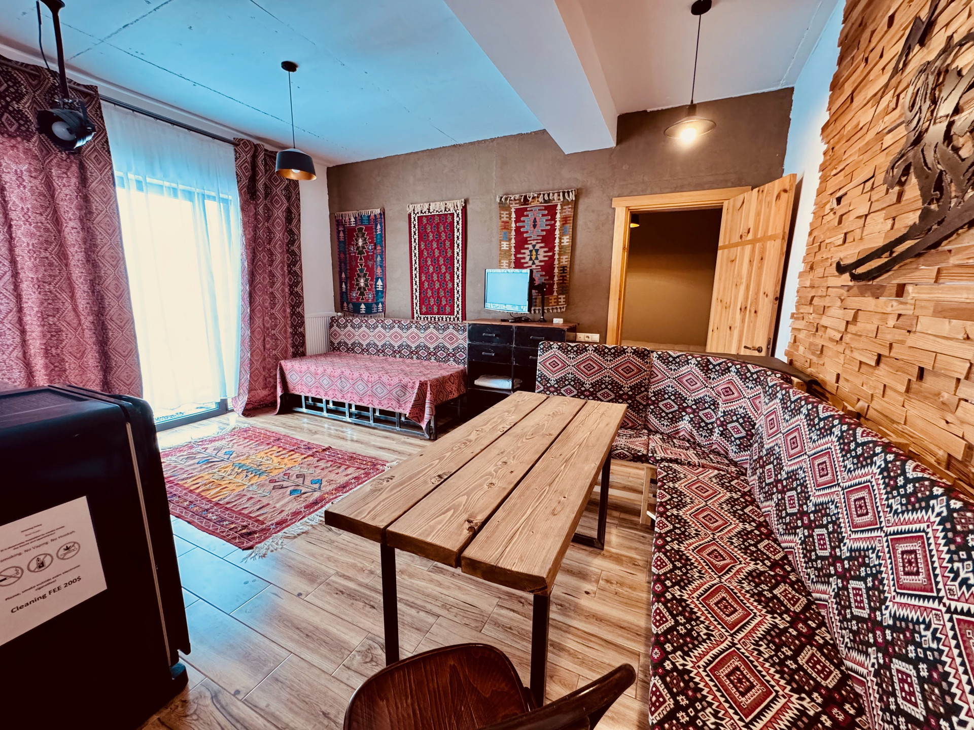 Living room with sectional sofa