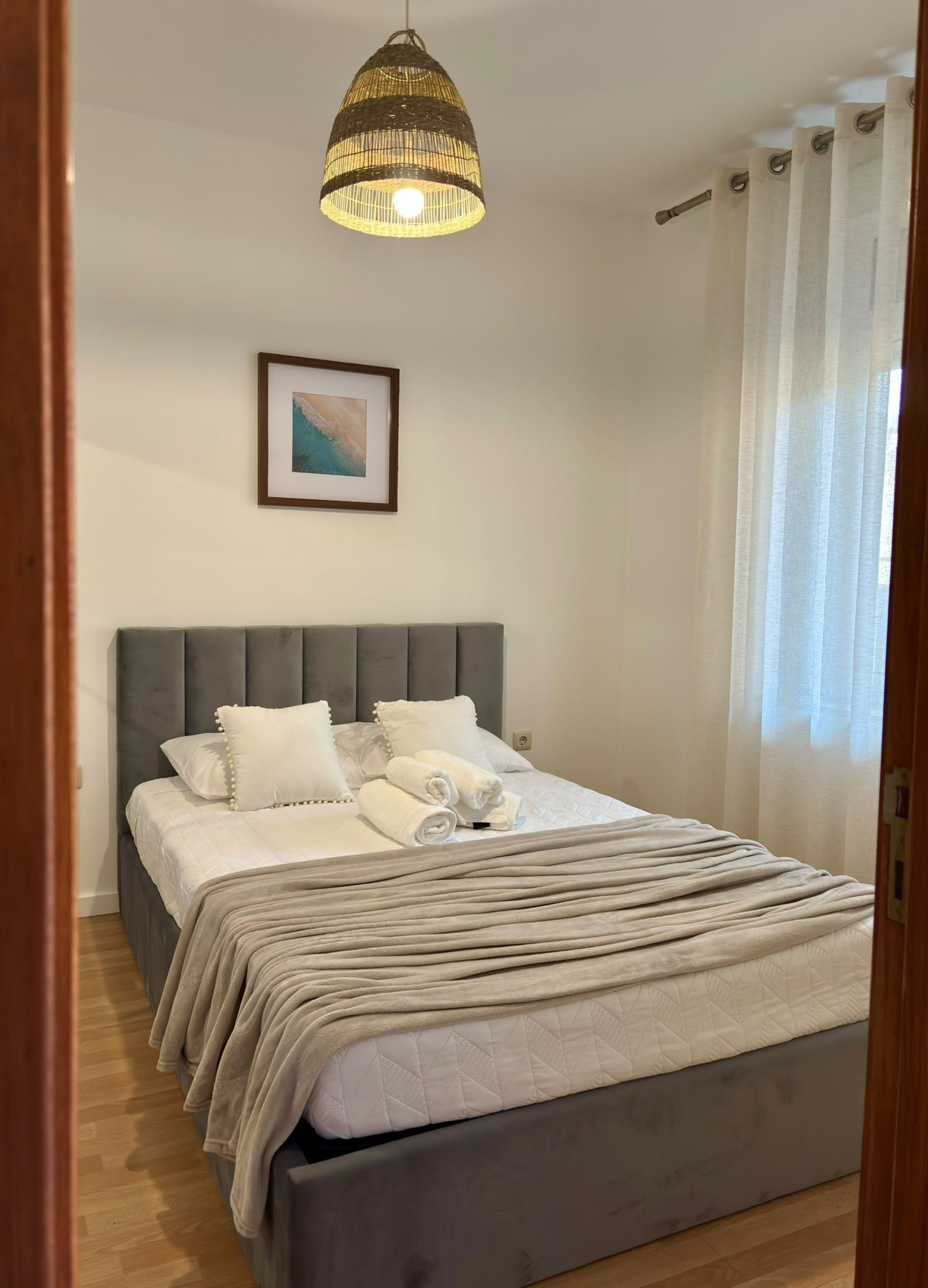 Cozy bedroom with double bed