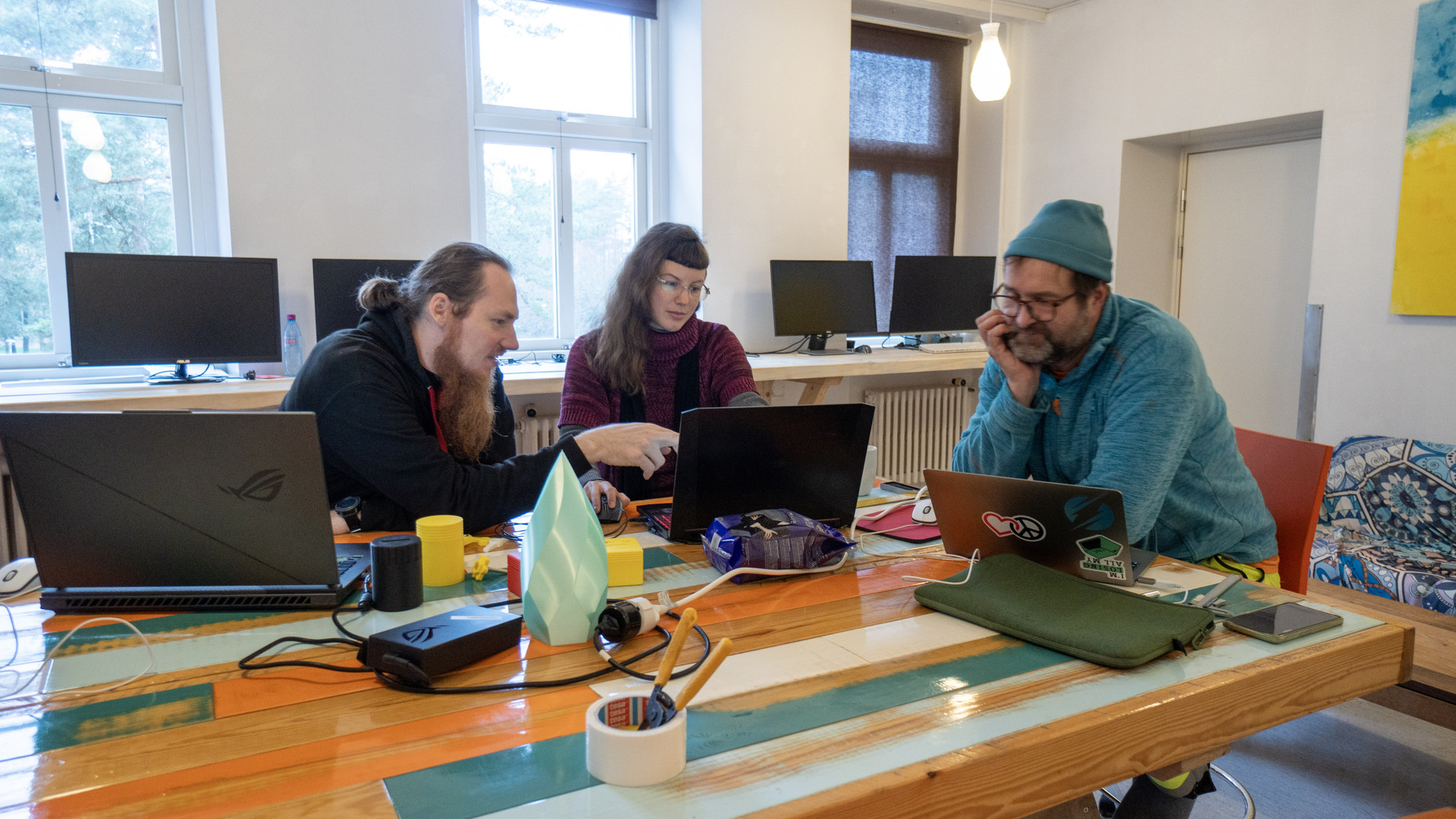 Working in Coworking Space (shared with wider community)