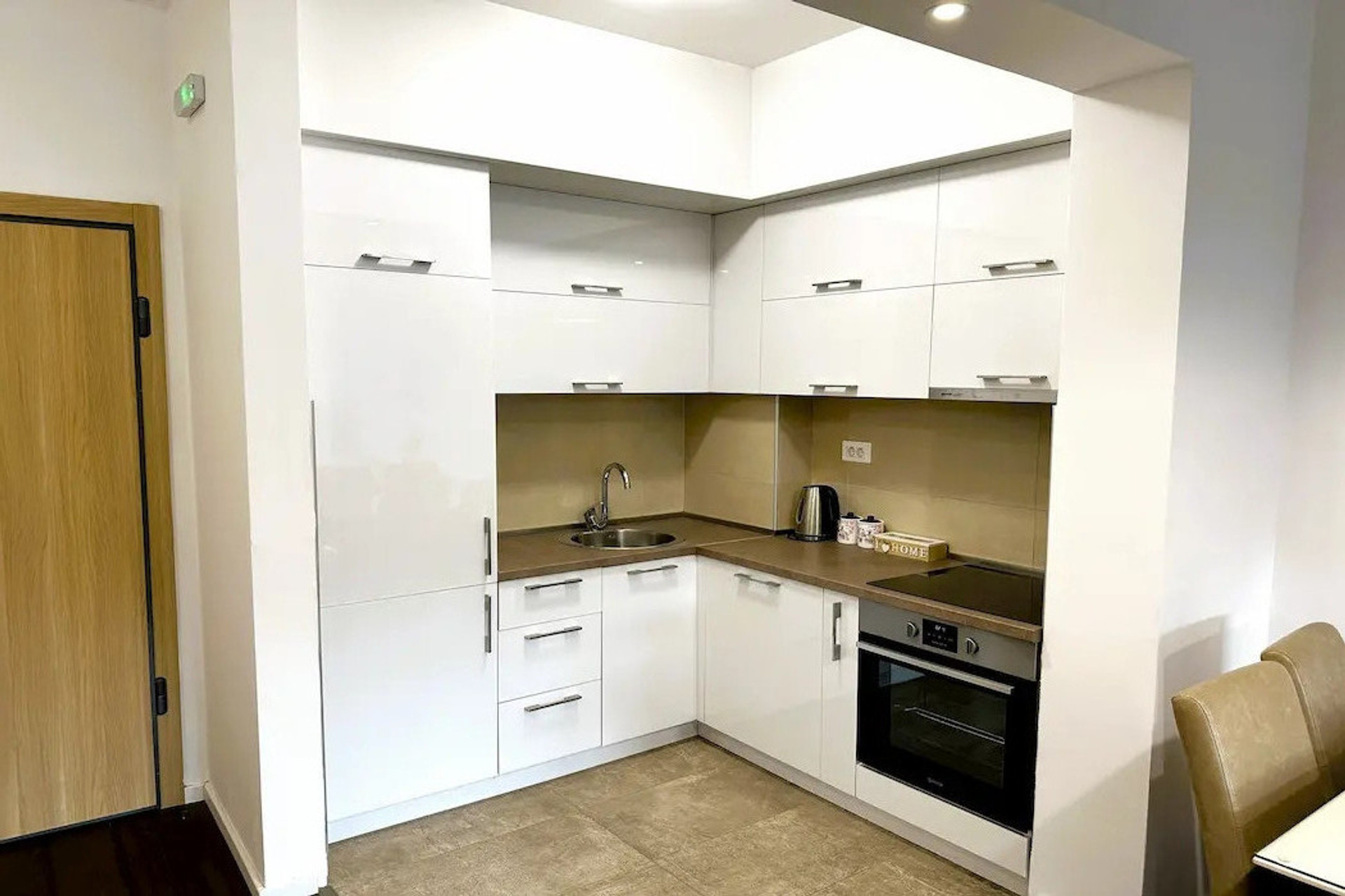 Modern Kitchen Equipped with All Necessary Appliances and Devices