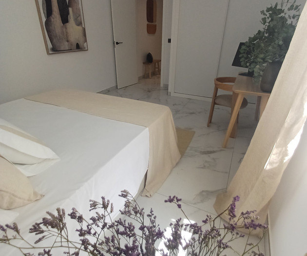 Bedroom with wardrobe and desk
