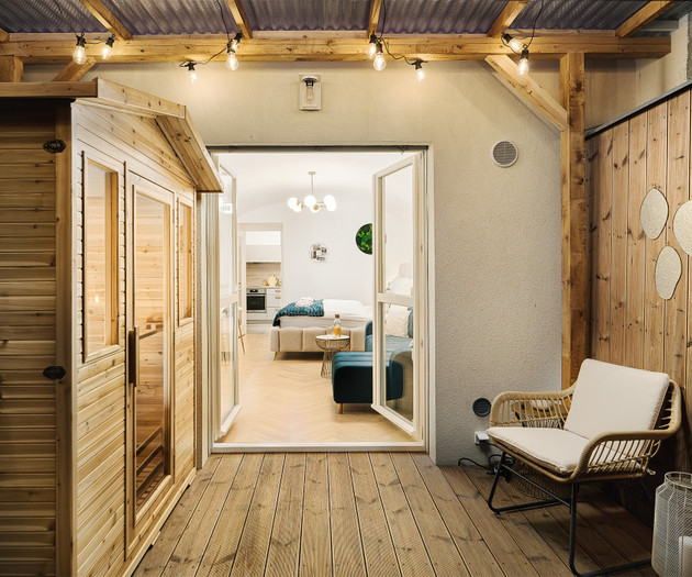 Karlín private Sauna & BBQ - Terrace Apt + Parking