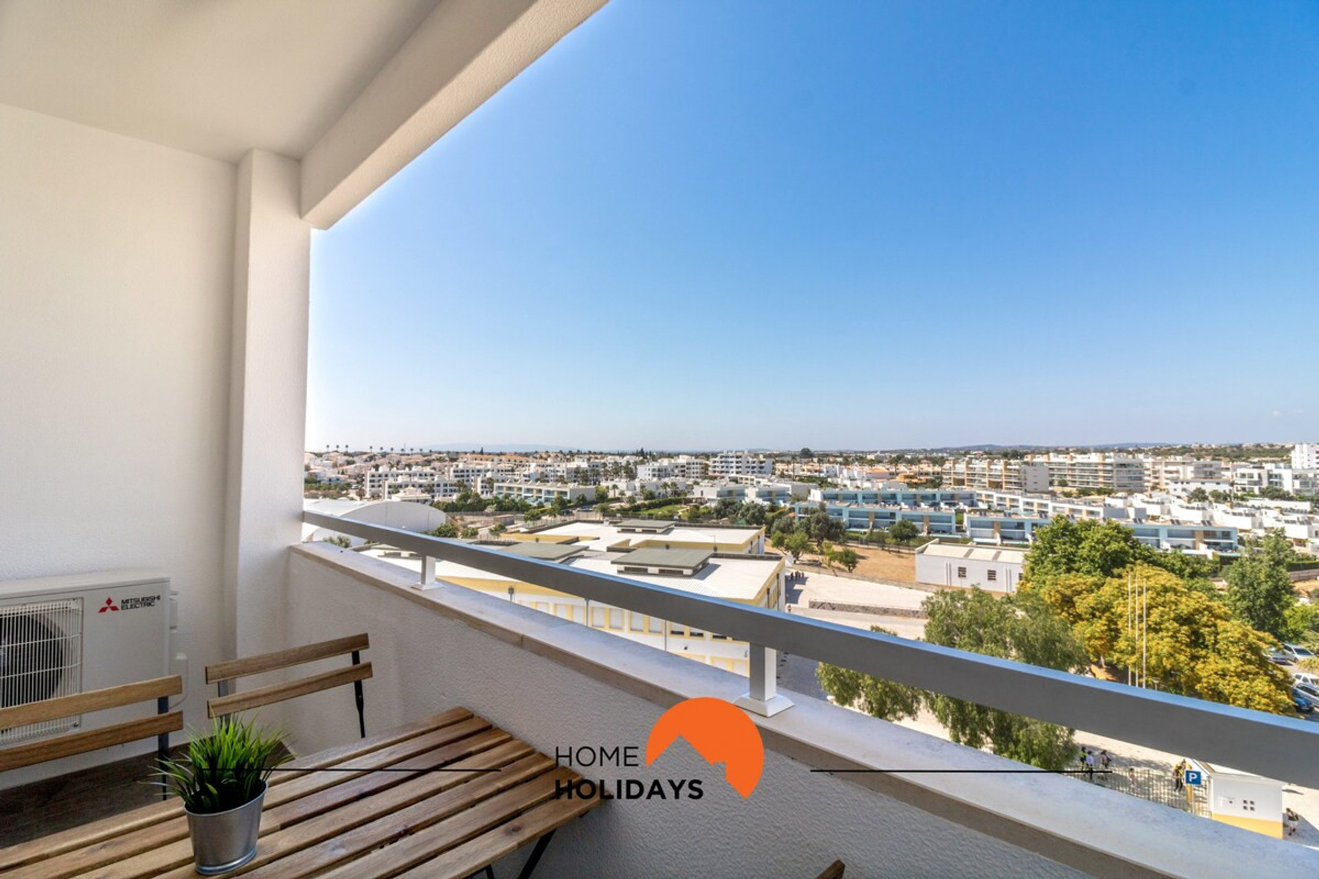 Balcony with city view