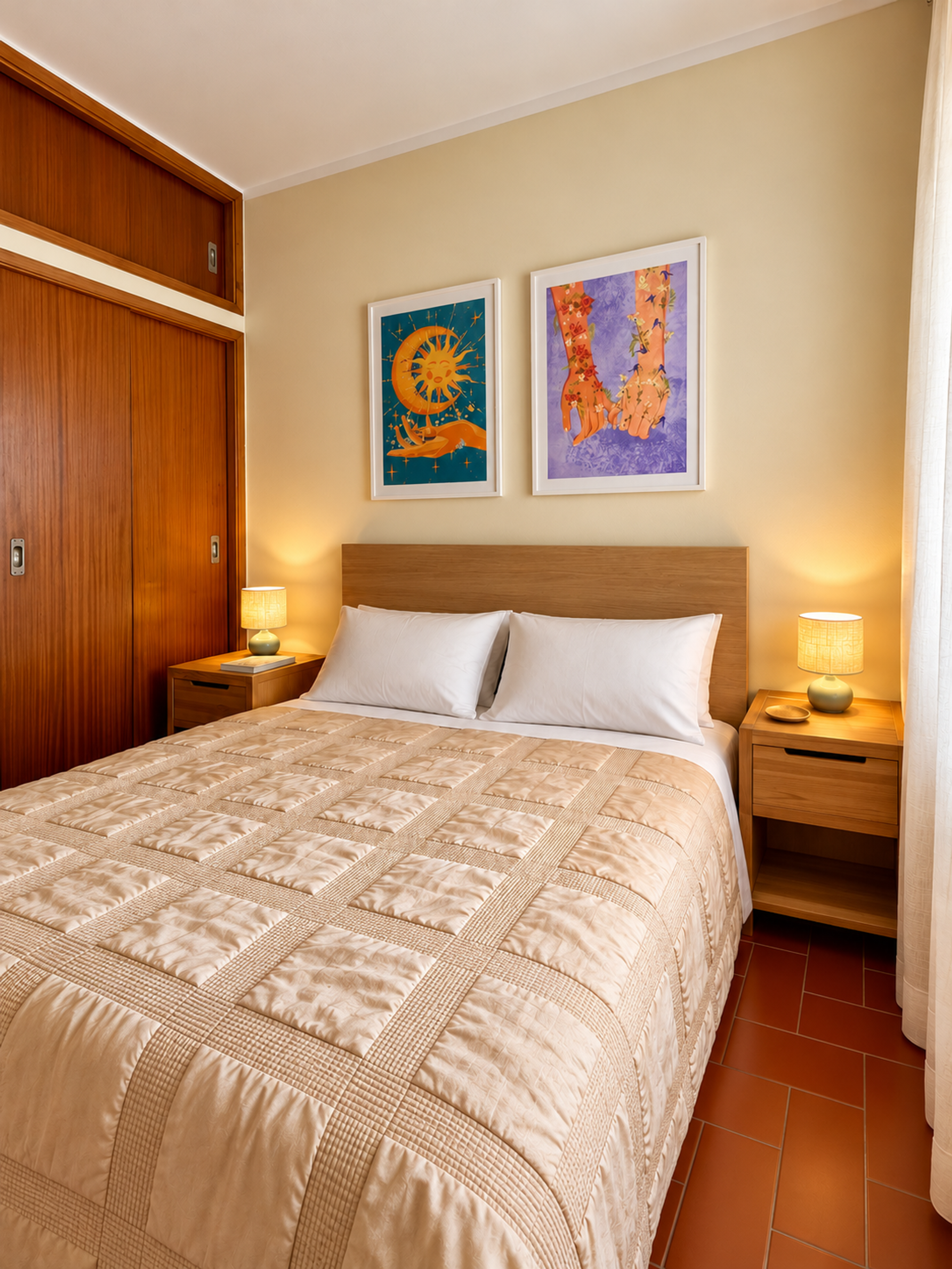 Double bedroom with wardrobe