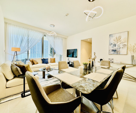 Luxe 3BR | Forte 1 | Burj Khalifa View |High Floor