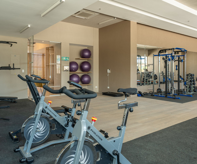 Fitness center with bikes