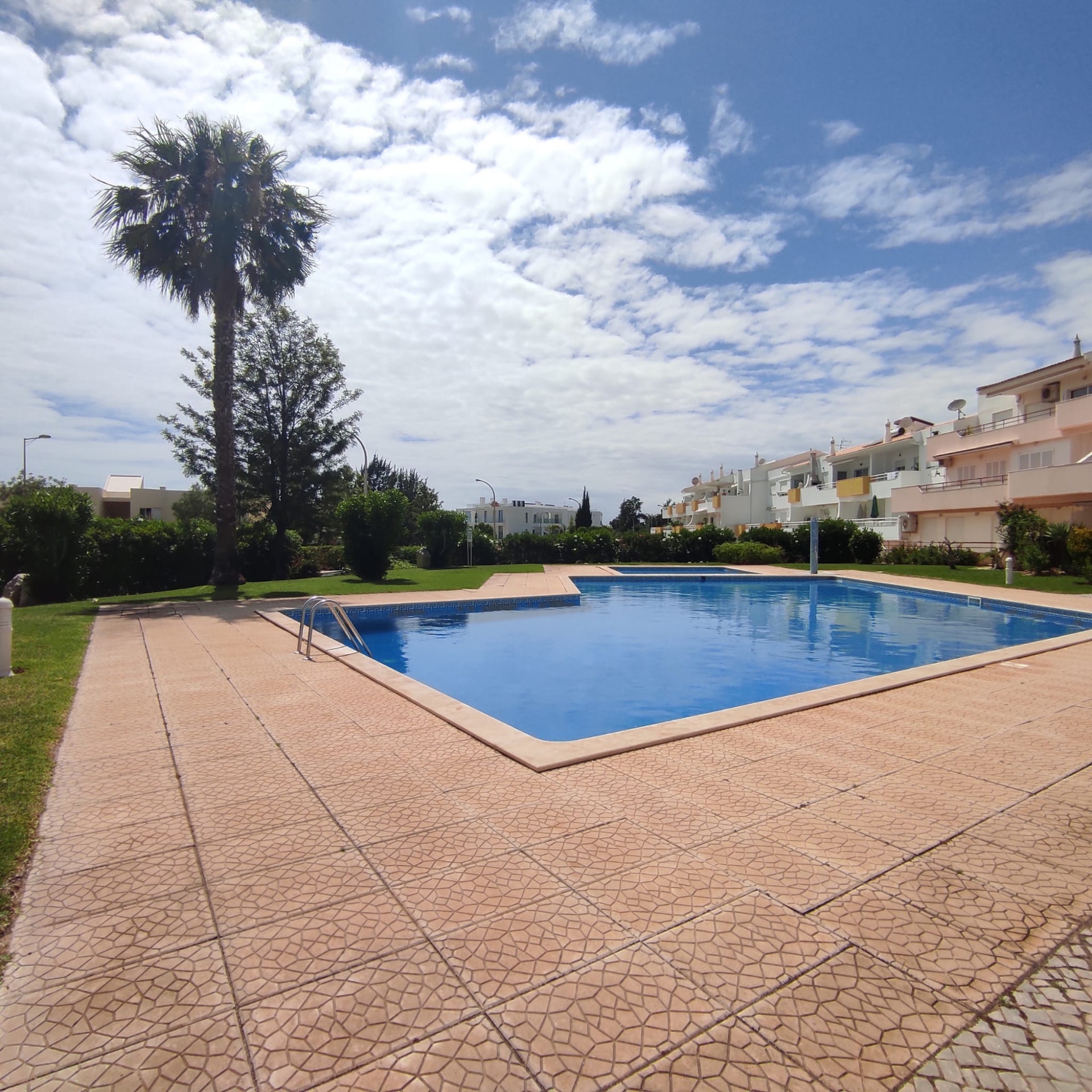 Piscina e jardim