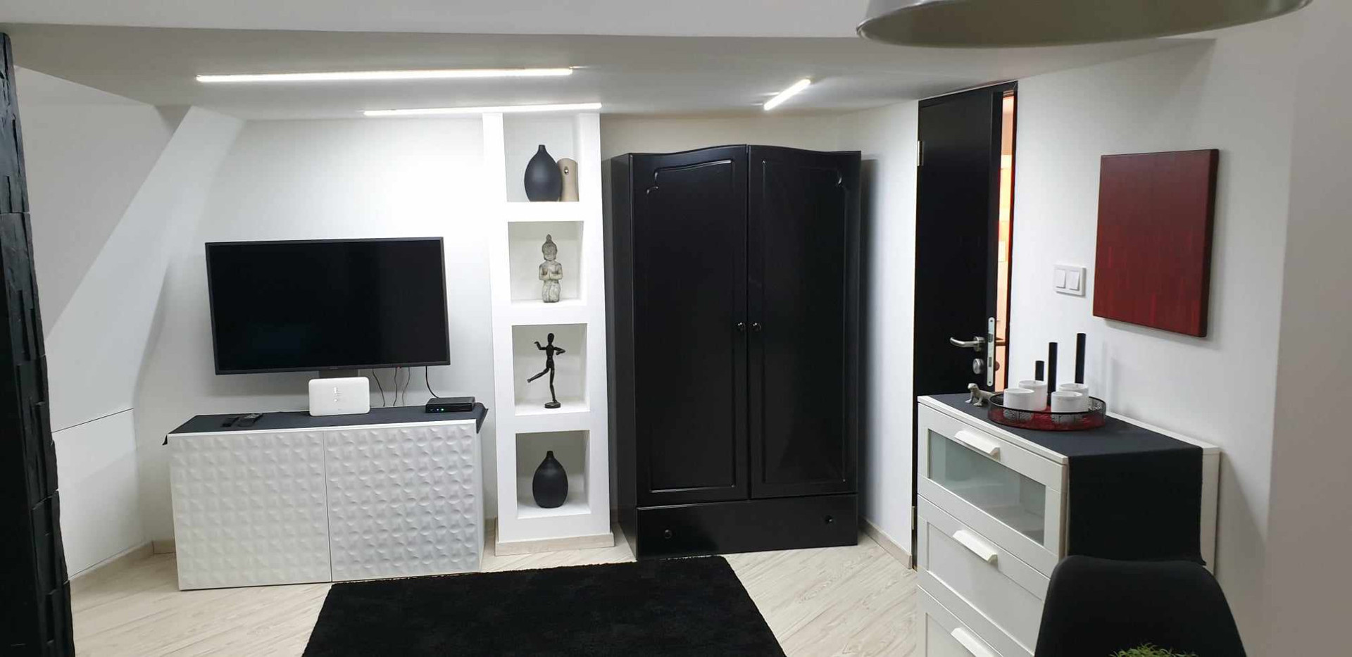 Living room TV and shelving