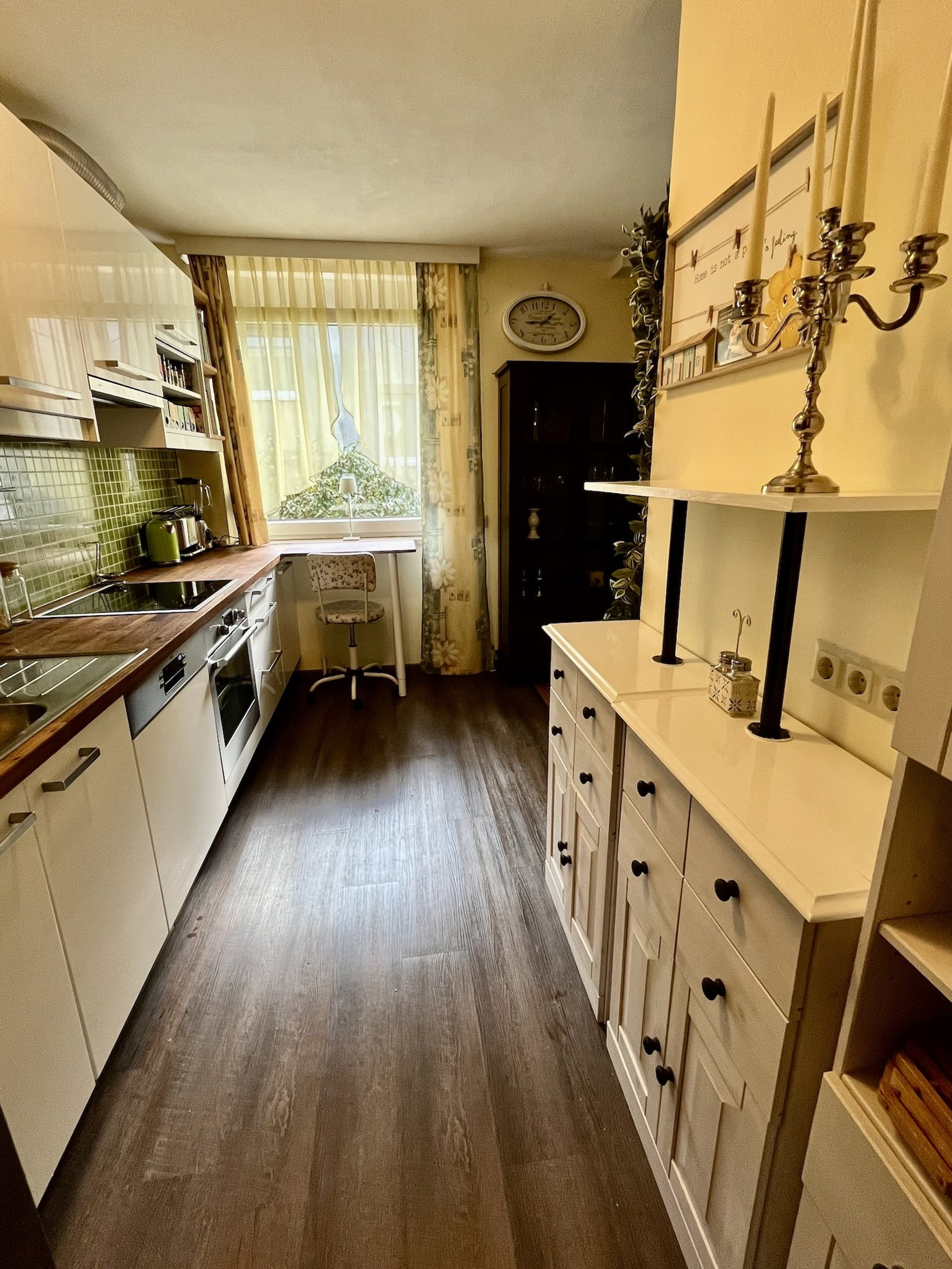 Full kitchen with window view