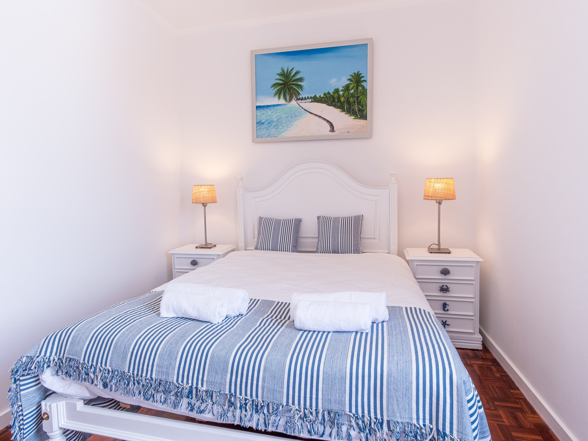 Double bedroom with white headboard
