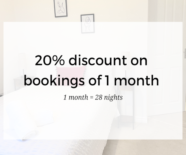Discount Offer: Enjoy 20% off when you book 28 days or more