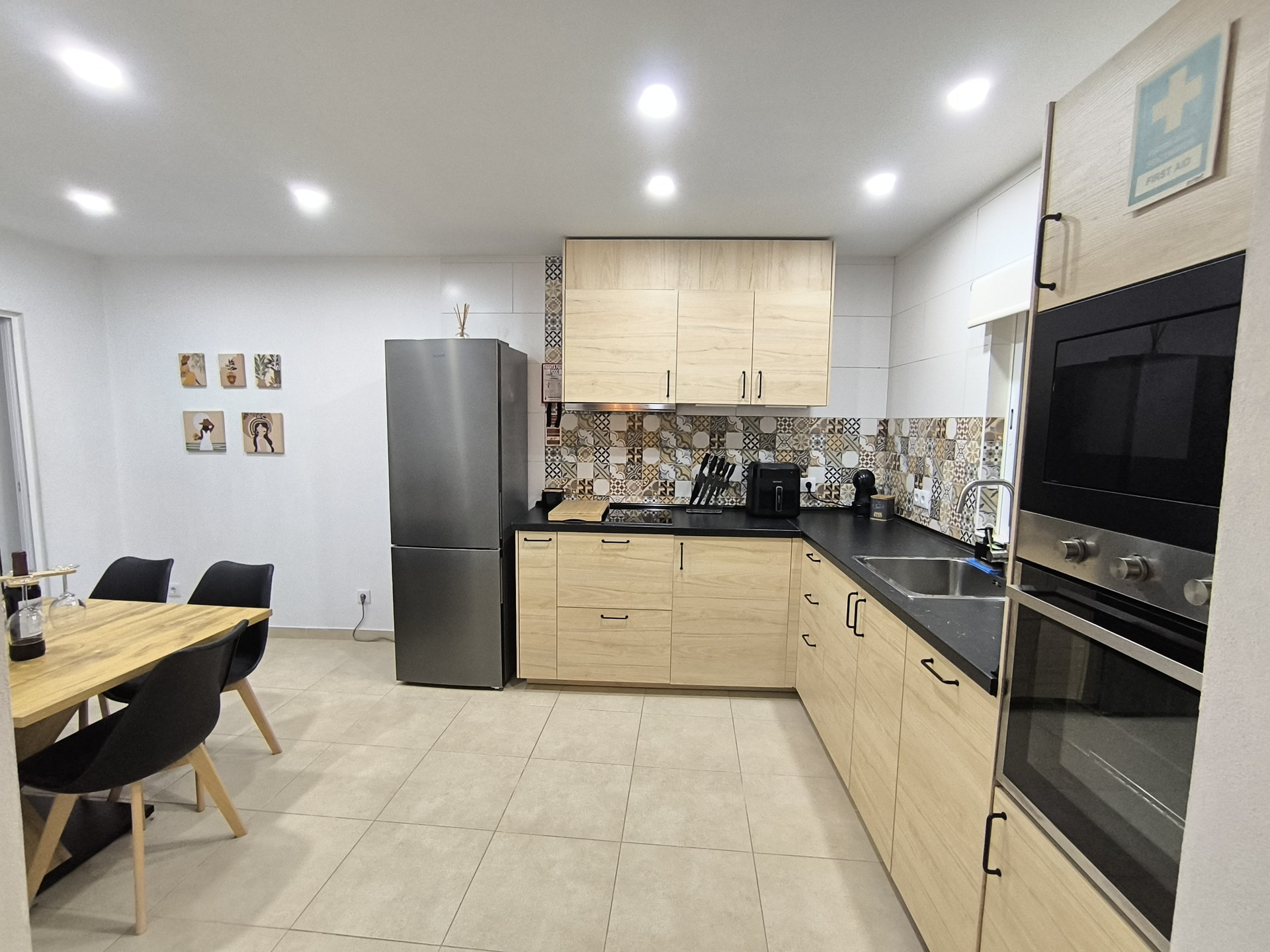 Kitchen with dining table view
