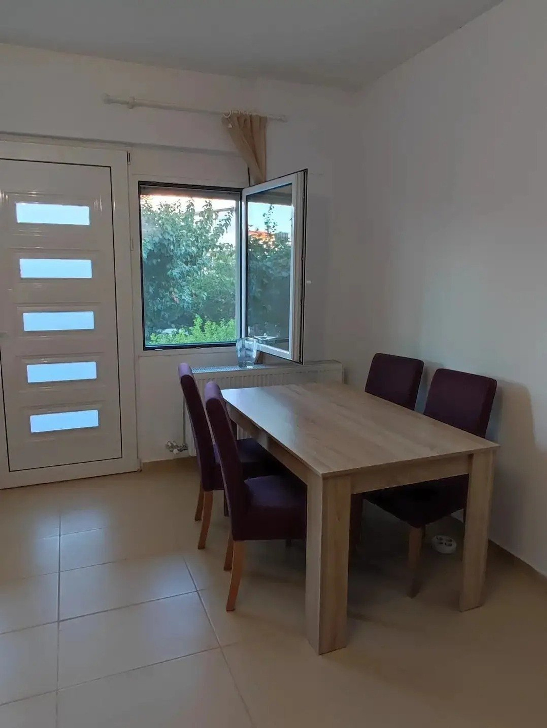 Dining area with table and chairs