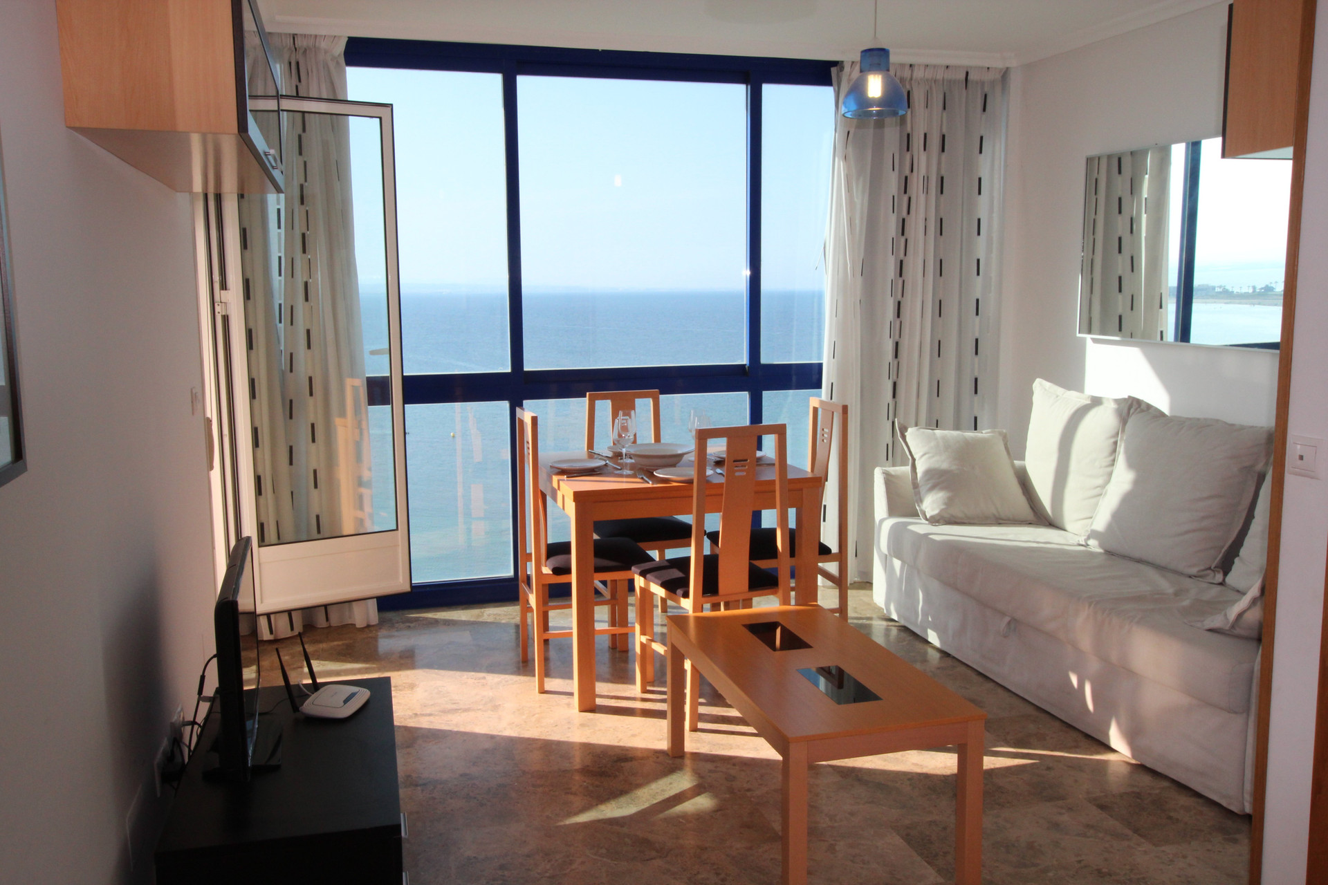 Living room with sea view
