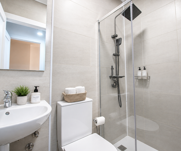 Bathroom with rainfall shower