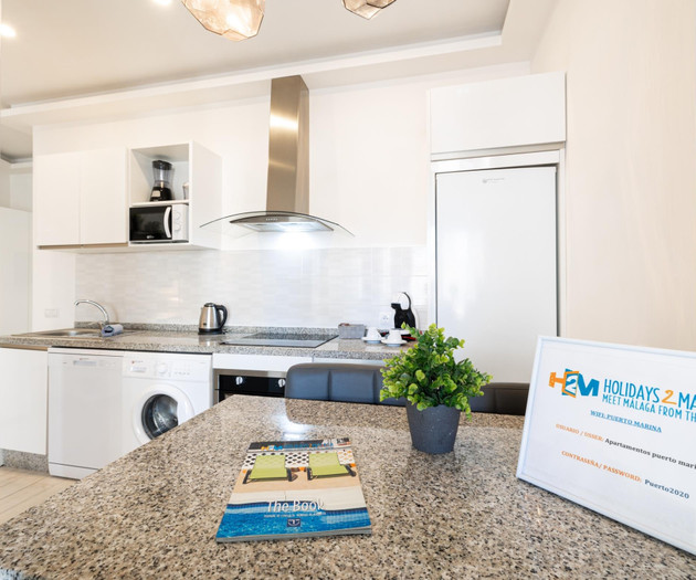 Apartment in Puerto Marina with porch & A/A & Pets