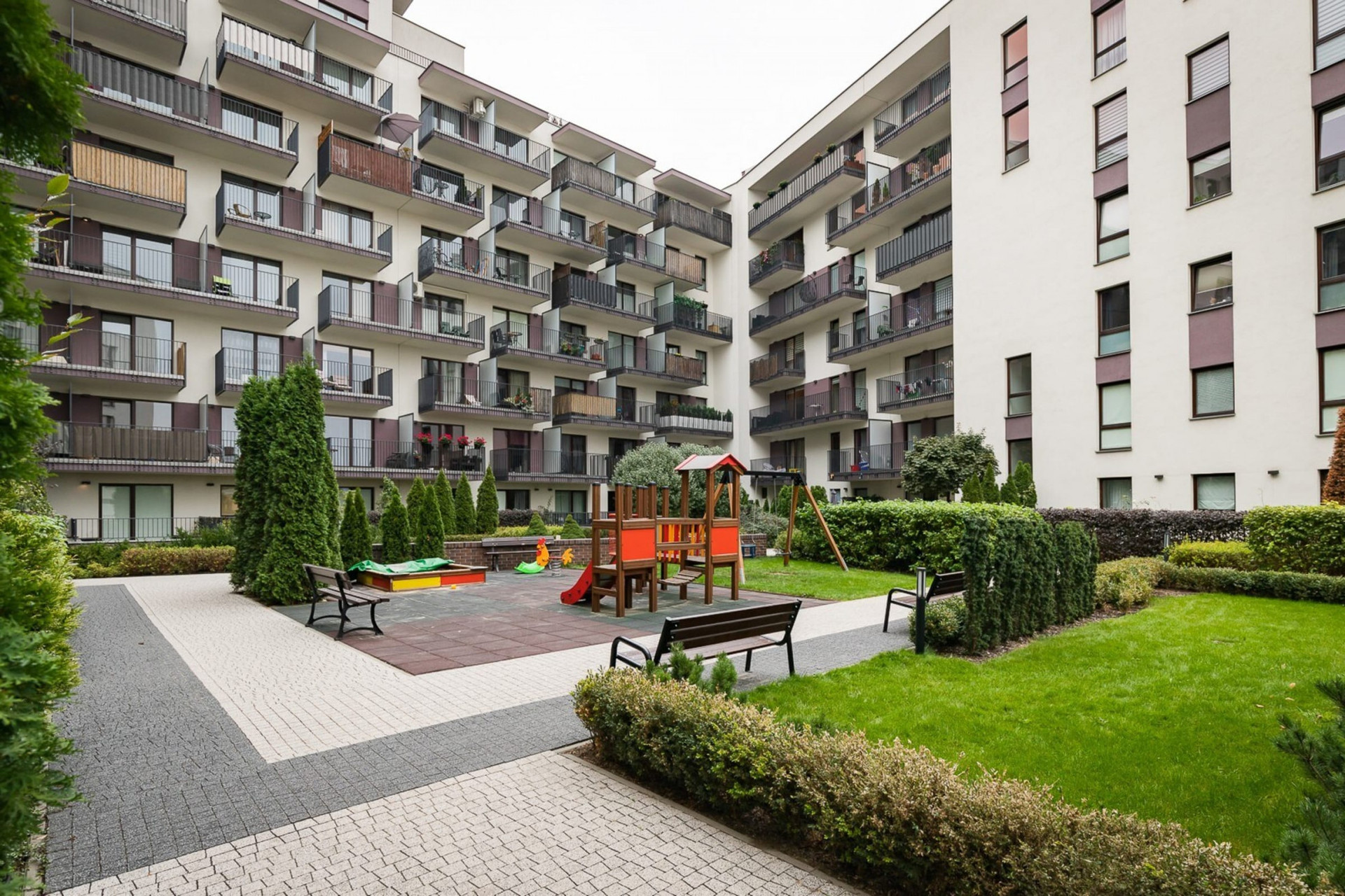 Playground in front of the block - a paradise for children.