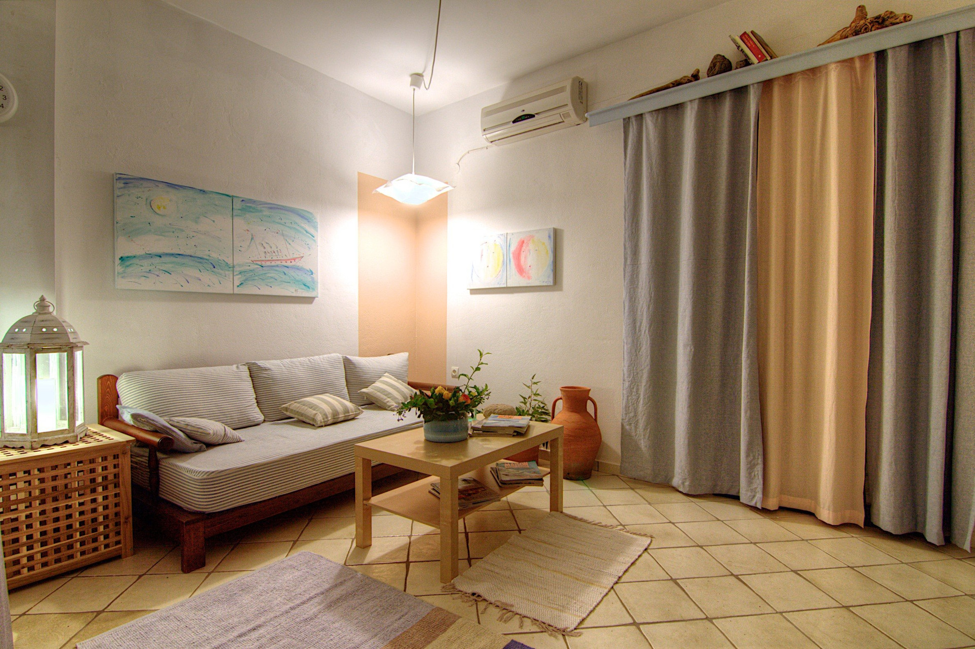 Cozy living room with sofa