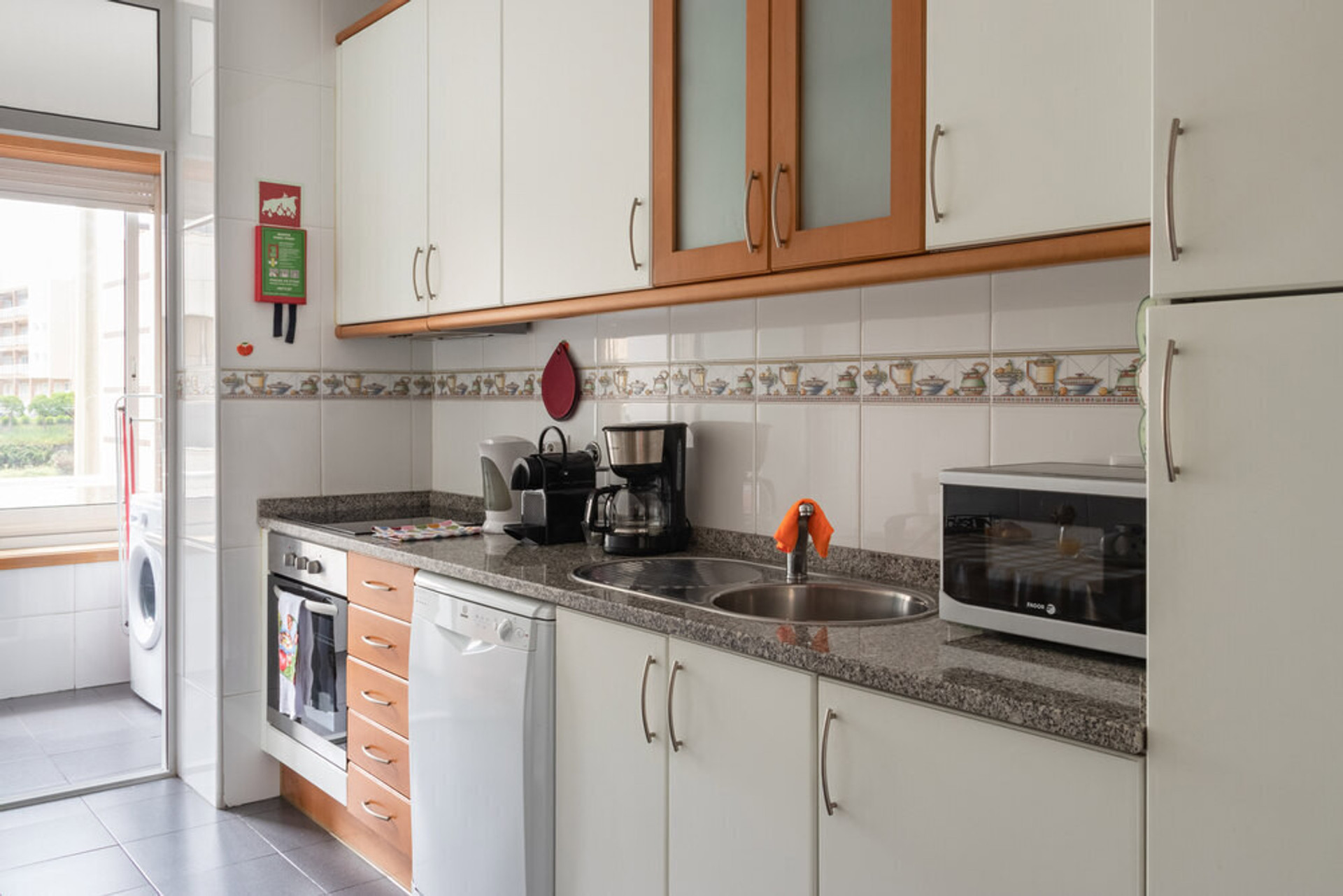 Kitchen counter with appliances