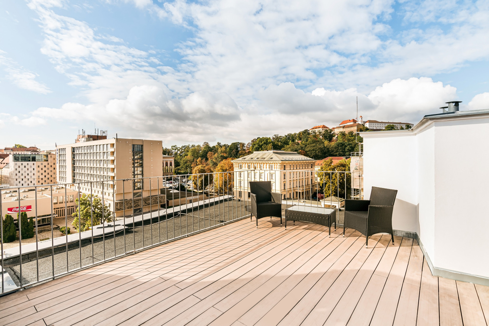 Large terrace with view to Spilberk castle