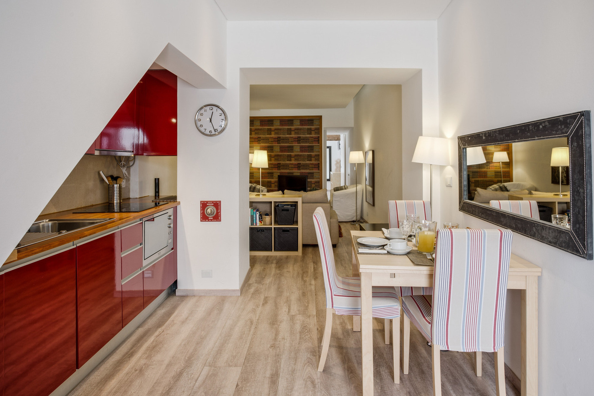 kitchen + living room