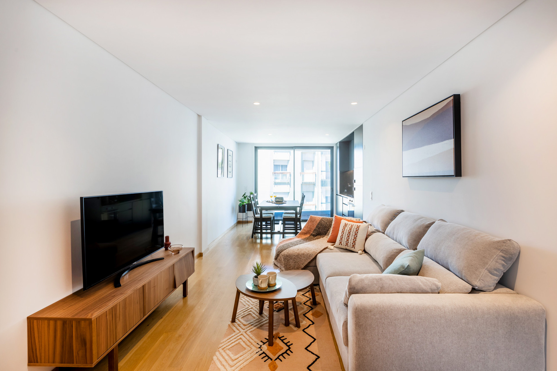 Living Area with Sofa-Bed and Smart-TV