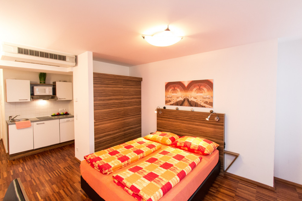 Modern equipped Studio-free WLAN, Fitness, Laundry