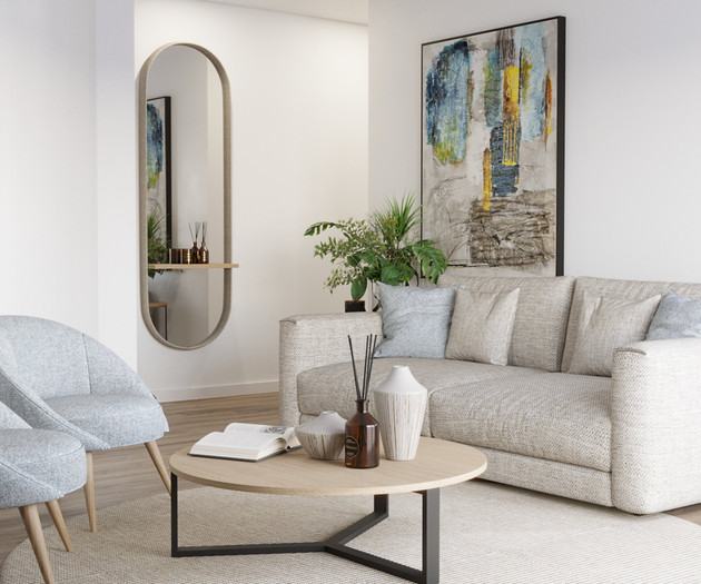 Living room with sofa seating