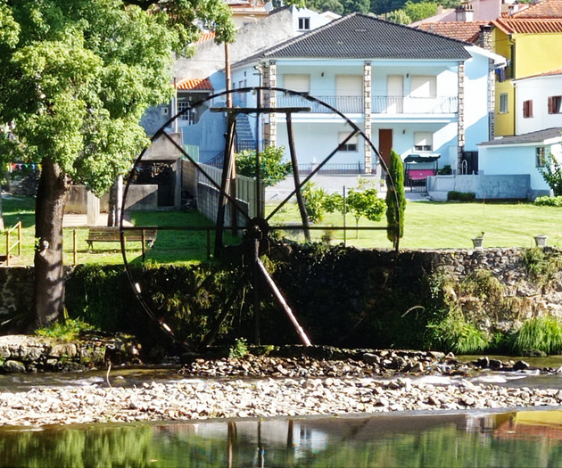 House in village close to river beach and ski