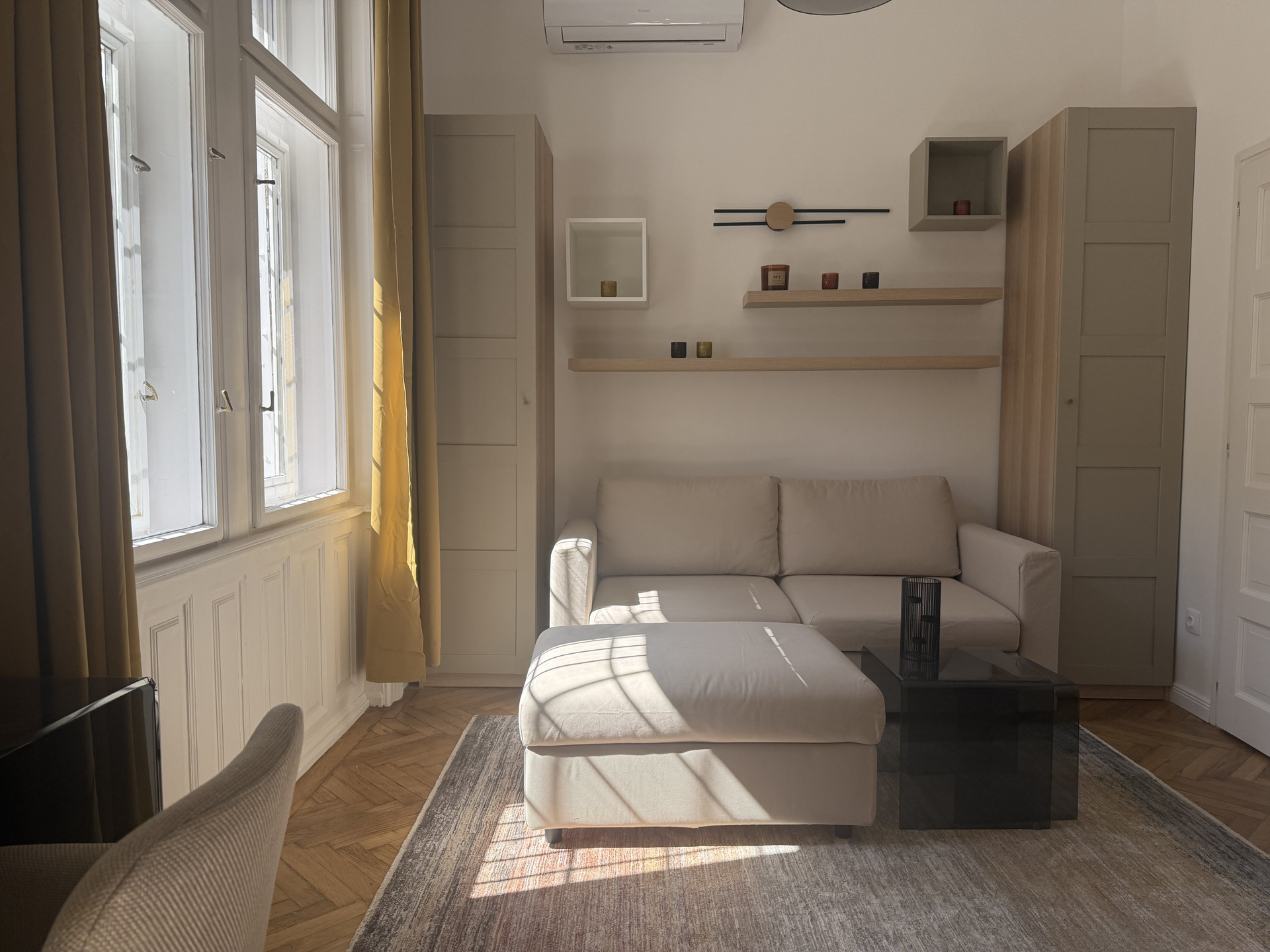 Cozy living room with sofa