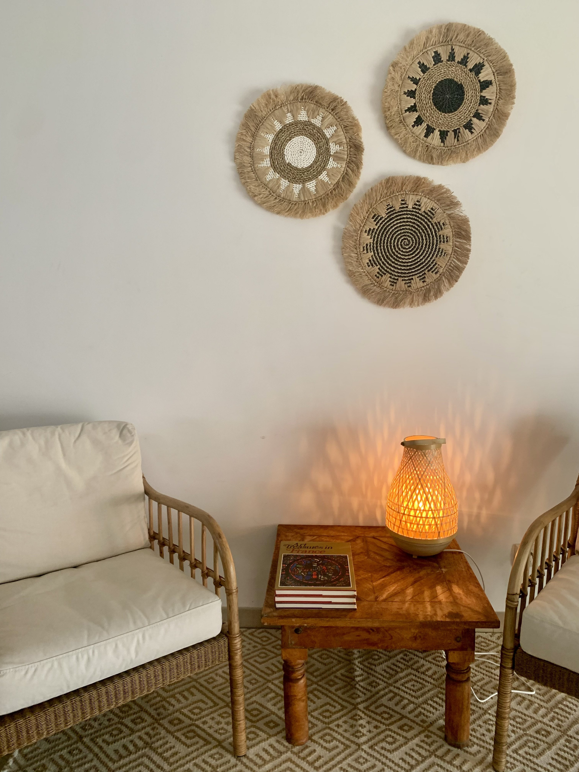 Living room rattan sofa corner