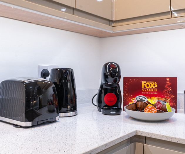 Toaster, kettle and coffee machine