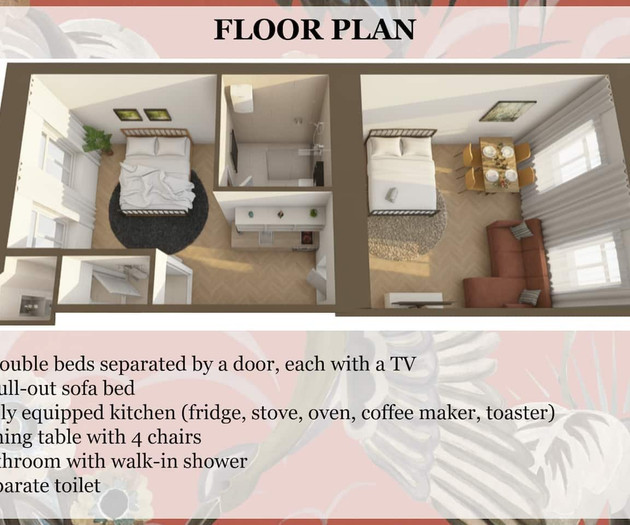 Wunderschönes City-Apartment, 2 TV, 2x Doppelbett
