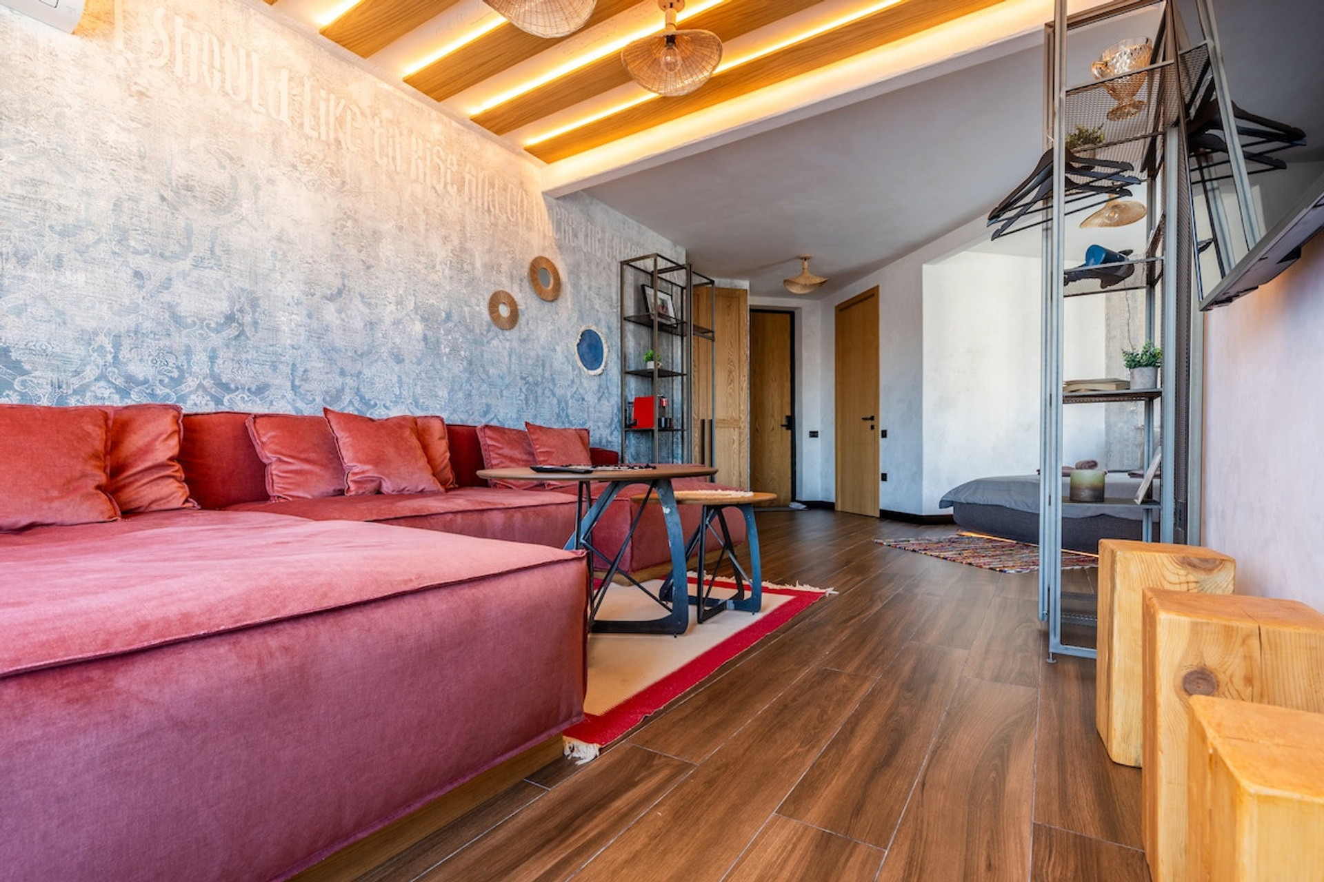 Living room, Clothing iron, Hair dryer, Wardrobe