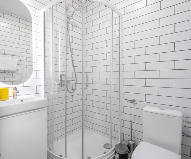 Bathroom with shower and toilet