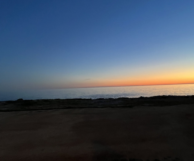 Sunset over sea