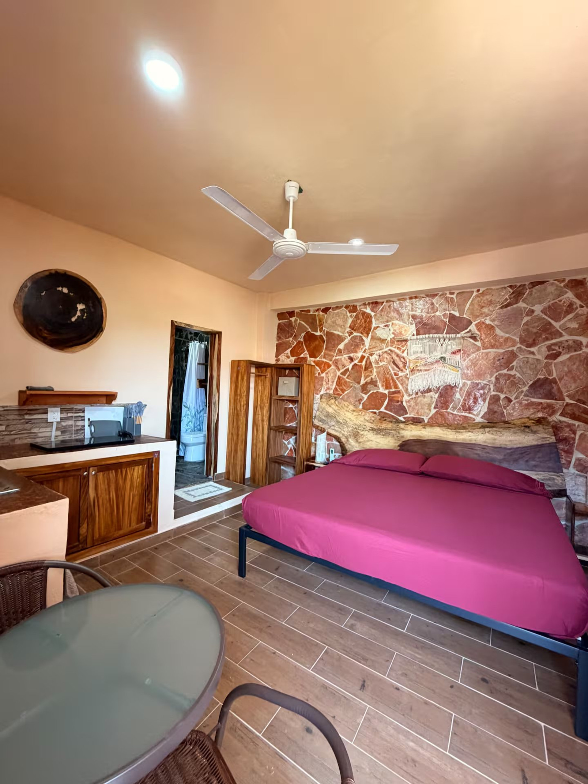Studio bed with kitchenette