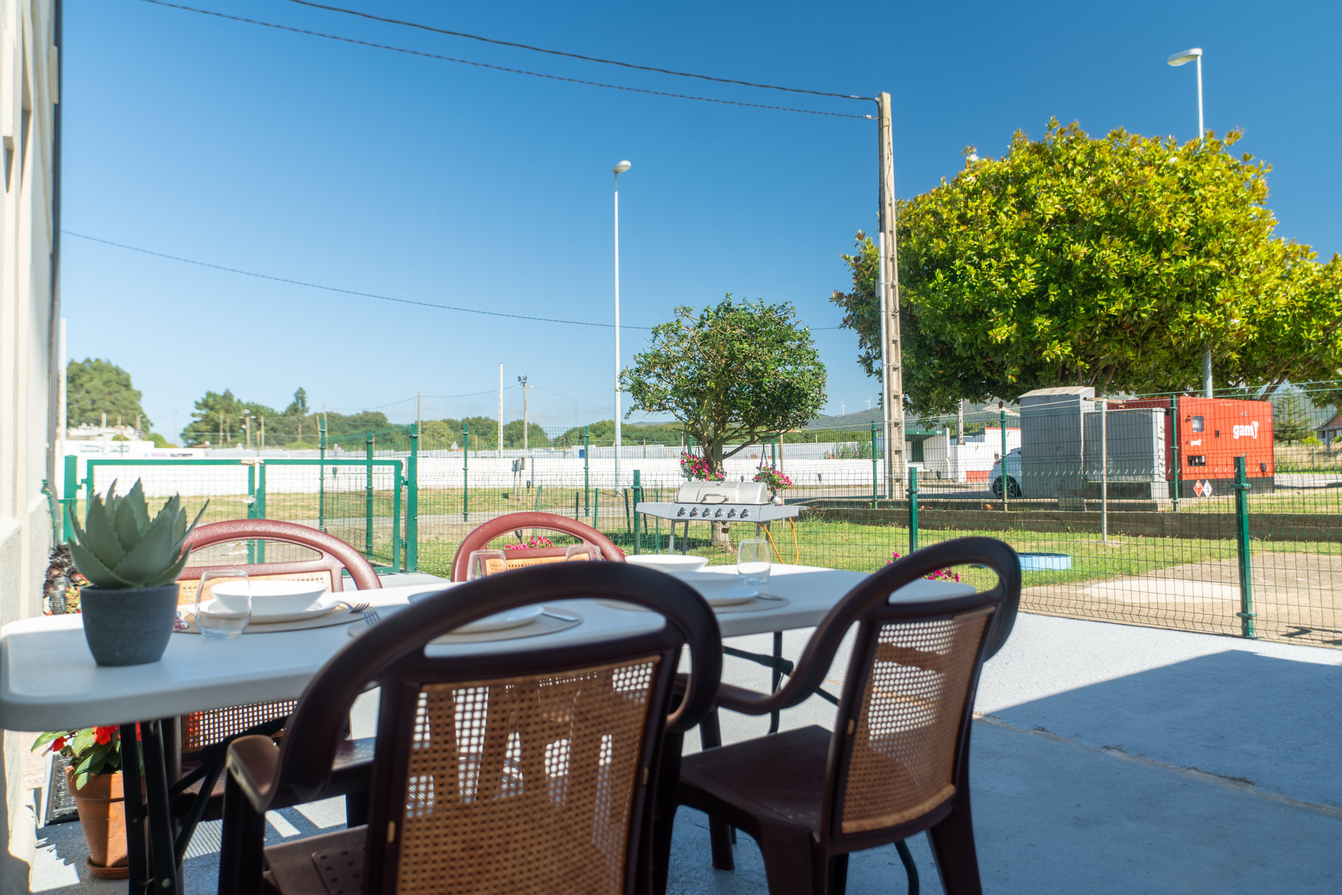 Outdoor patio dining area