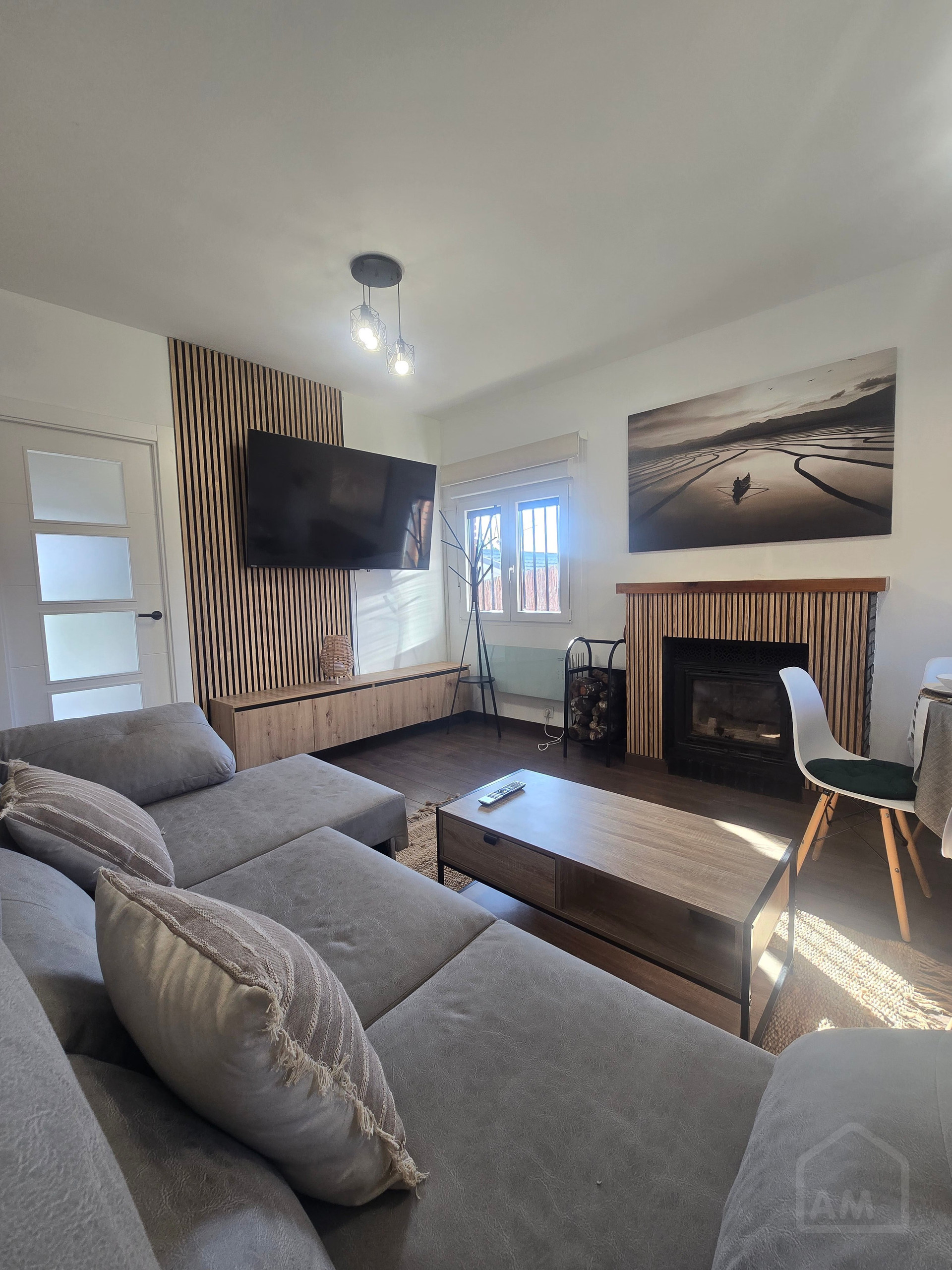 Living room with sofa and TV