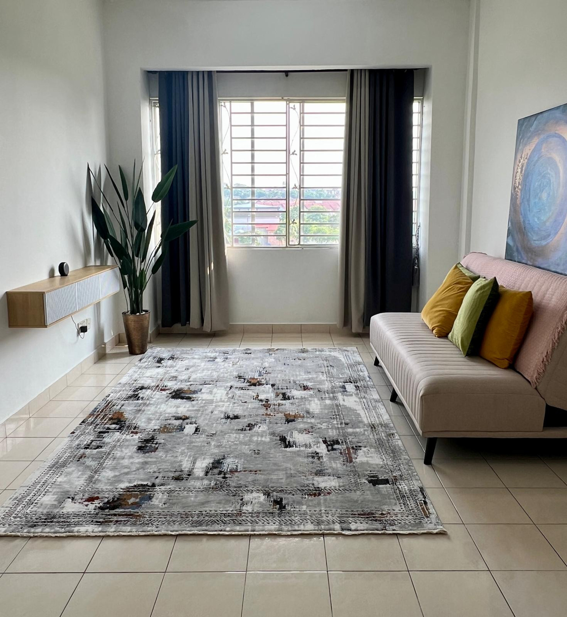 Living hall with a view