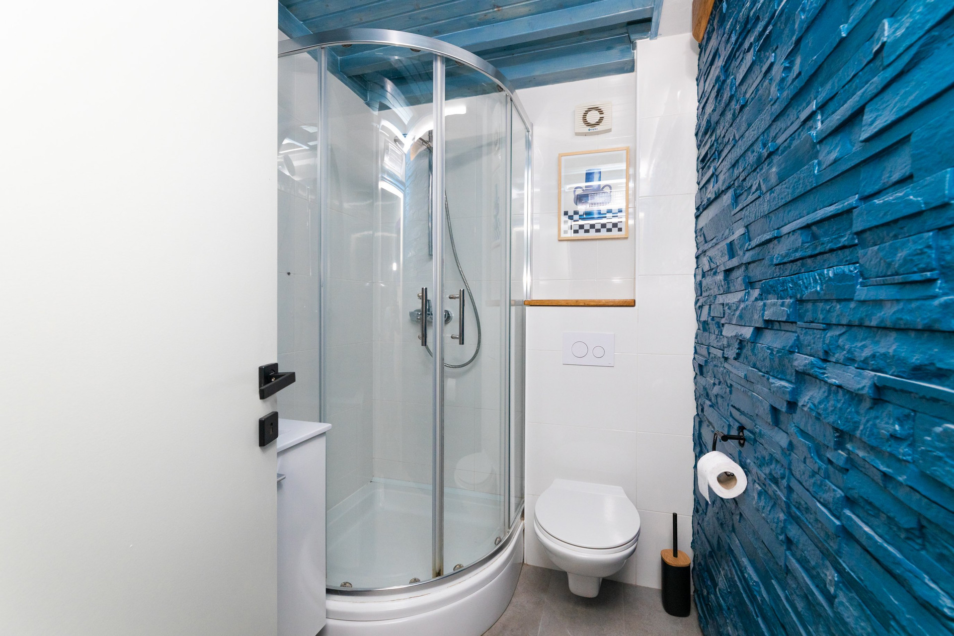 Bathroom with shower and toilet