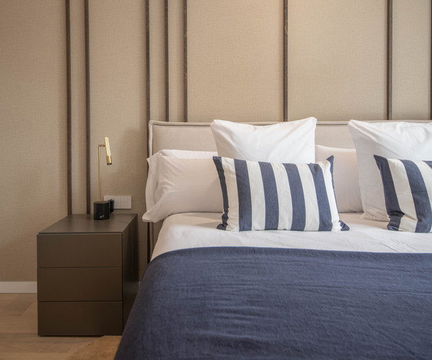 Bed and nightstand detail