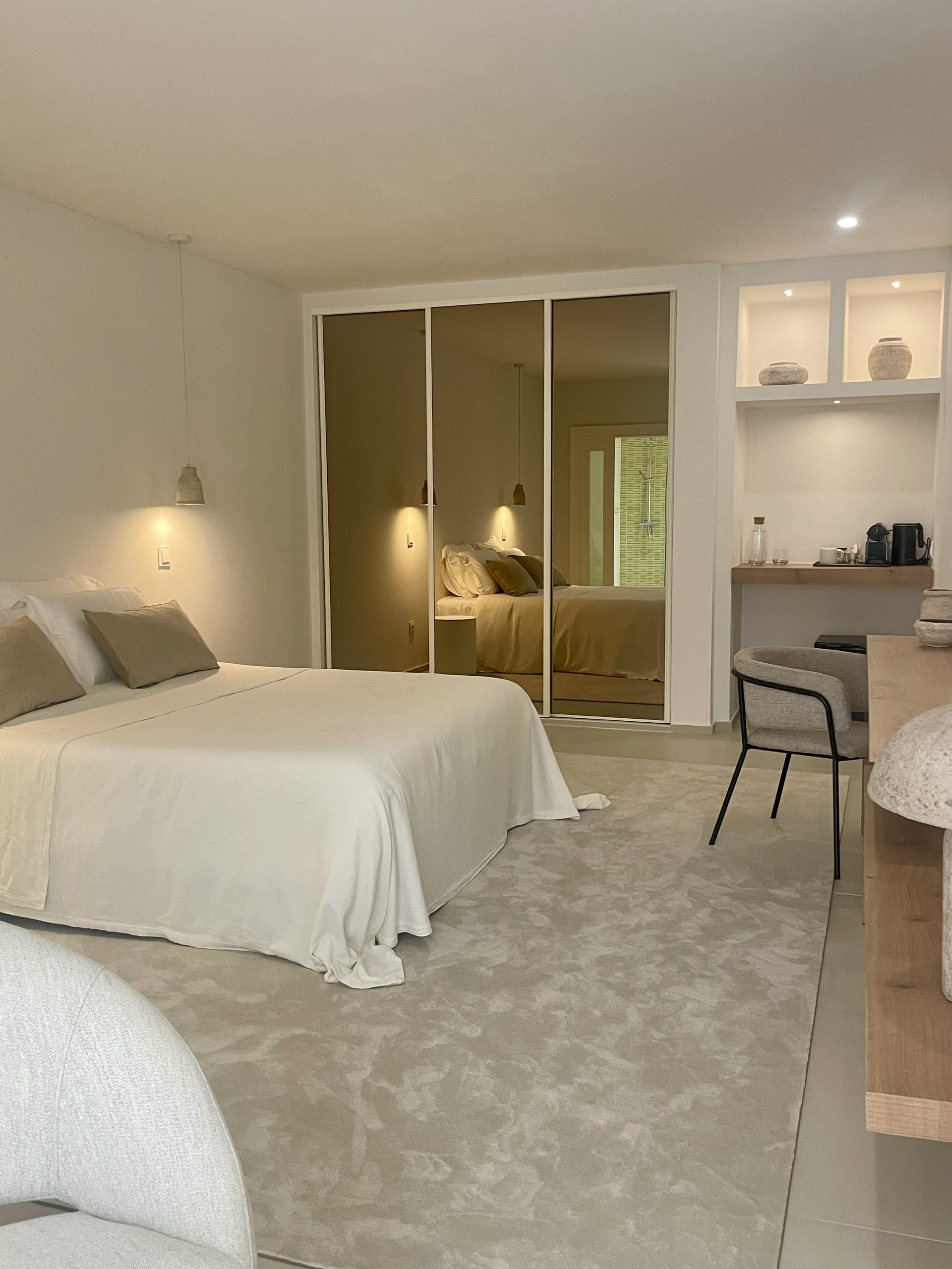 Elegant bedroom designed for relaxation and comfort